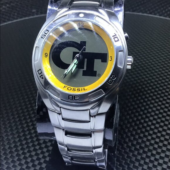 Georgia Tech Yellow Jackets NCAA Stainless-Steel Kaleido Watch by Fossil NEW - Picture 5 of 8